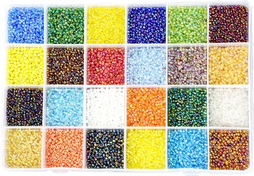Miniatura 23 de Mandala Crafts Cuentas de cristal 6/0 para abalorios – 2500 cuentas redondas negras pequeñas Rocaille de 0.157 pulgadas para hacer joyas, collares