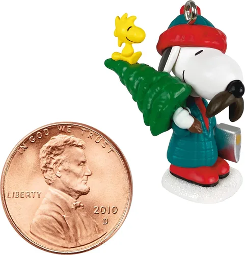 Miniatura 7 de Hallmark Keepsake Adorno de Navidad en miniatura de 1.26 pulgadas 2021, diversión de invierno de cacahuetes con Snoopy, mini