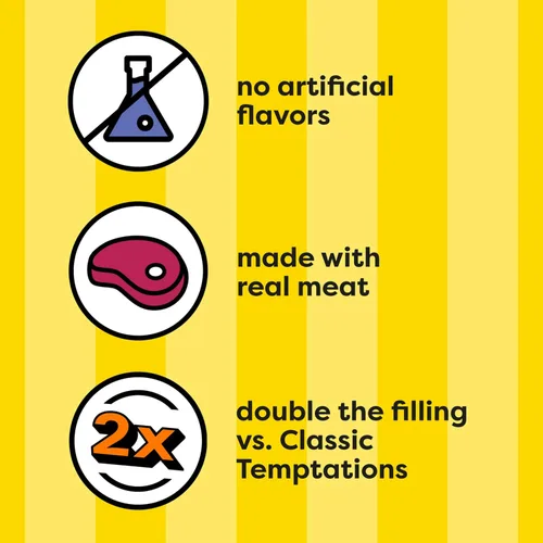 Miniatura 6 de Temptations Tender Fills - Golosinas crujientes y suaves para gatos adultos, sabor a pollo tostado, bolsa de 2.1 onzas (paquete de 12)