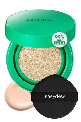 Easydew Mela B Cojín de Ampolla Tonificante – 2 en 1 maquillaje coreano para el cuidado de la piel y la belleza facial – Base de cojín de cobertura
