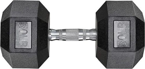 Miniatura 13 de LIFERUN Mancuerna individual de hierro fundido con revestimiento de goma, peso libre de mancuernas hexagonales, 30-85 libras
