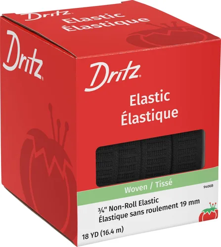 Miniatura 8 de Dritz 9407B Tejido elástico no enrollable, negro, 1 pulgada por 12 yardas