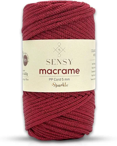 Miniatura 107 de Sensy - Cuerda de poliéster prémium de 0.197 in, 104 yardas, 100% polipropileno, cordón de macramé de 0.197 in, cuerda de ganchillo para bolsa