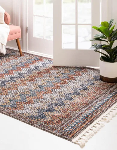 Miniatura 4 de Unique Loom Colección Aramis - Alfombra Stella (rectangular 2' 0" x 3' 1", Multi/Azul)
