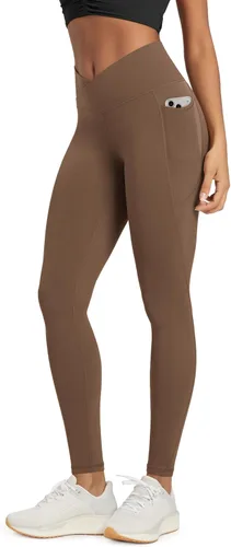 Miniatura 8 de ODODOS Leggings Suaves como Mantequilla de Cintura Cruzada con Bolsillos para Mujeres, ODCLOUD Pantalones de Yoga Lounge Cruzados de 25" / 28