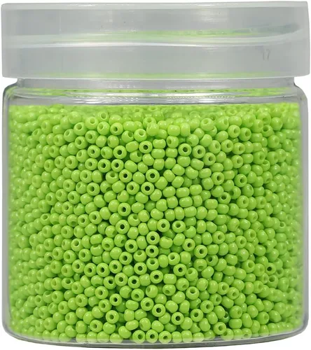Miniatura 14 de Bala&Fillic Tamaño casi uniforme Cuentas de semillas redondas de color verde ejército de 2 mm Aproximadamente 10000 piezas/110 gramos en caja