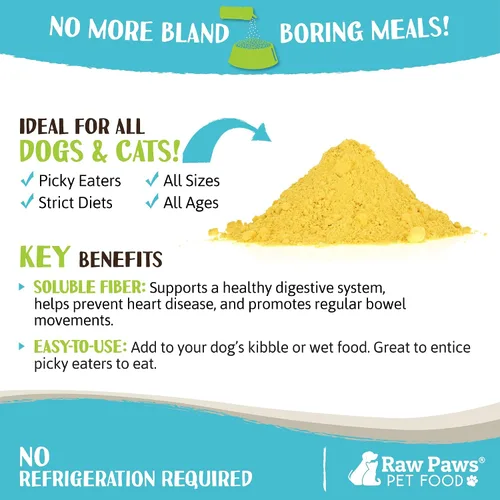 Miniatura 5 de Raw Paws Boost Pet Food Topper orgánico en polvo de calabaza, 3 onzas, fabricado en Estados Unidos, adorno de comida para perros sin granos, polvo