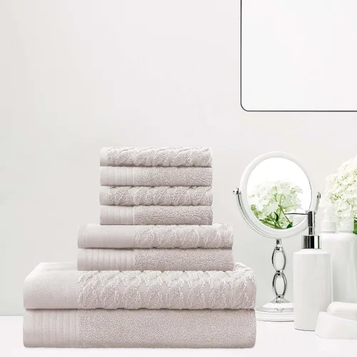 Miniatura 24 de Superior Juego de 6 toallas de 100% algodón egipcio de 500 GSM, 6 piezas, 2 caras, 2 manos, 2 toallas, ideal para baño, cocina o playa, de secado