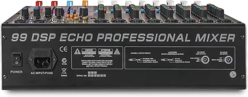 Miniatura 2 de Sound Town Mezclador de audio profesional de 8 canales con 99 DSP, USB MP3 Bluetooth, ecualizador dual de 7 bandas, alimentación fantasma de 48V