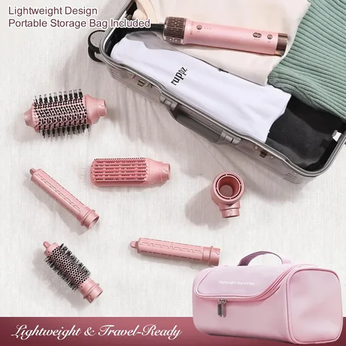 Miniatura 9 de Mythsight StyleVibe - Estilizador de aire 6 en 1, secador de pelo y cepillo secador con rizo de envoltura automática L/R, secado rápido, peinados
