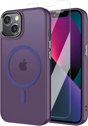 Miniatura 42 de Funda para iPhone 11 con protector de pantalla, compatible con MagSafe, ultra delgada, translúcida, mate, a prueba de golpes, color negro