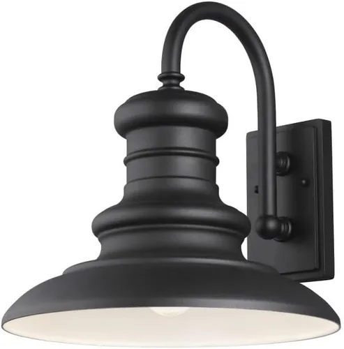Miniatura 6 de Feiss OL9004TRD Redding Station - Farol de pared para iluminación de patio al aire libre, níquel satinado, 1 luz