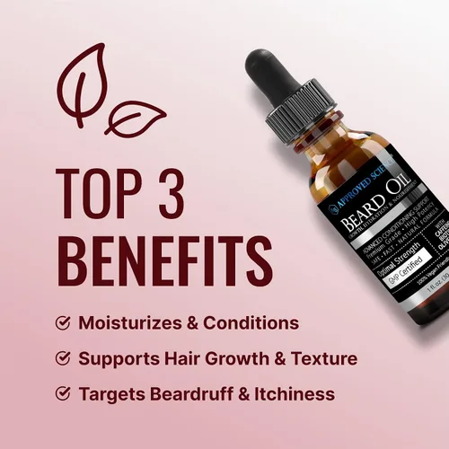 Miniatura 3 de Approved Science Aceite para barba – Promueve el crecimiento del cabello y combate la sequedad – Aceites de jojoba, argán y romero – Fórmula