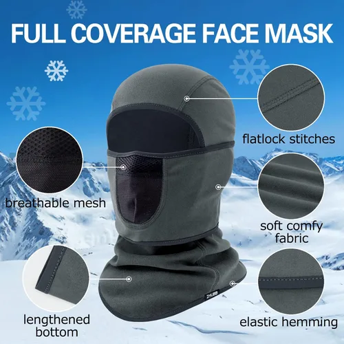 Miniatura 3 de ZMUBB Balaclava Ski Mask with Warm Fleece & Breathable Mesh,Winter Face Mask for Skiing,Snowboarding,Motorcycling
