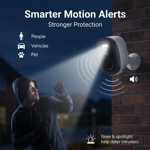 Miniatura 4 de Cámaras de seguridad 2K inalámbricas para exteriores con WiFi 2.4G/5G, cámaras Tuya alimentadas por batería para seguridad del hogar, detección