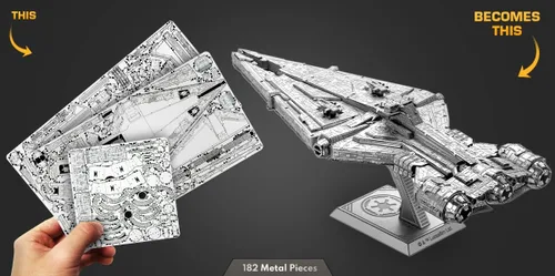 Miniatura 4 de Fascinations Metal Earth Premium Series Star Wars Imperial Light Cruiser 3D Kit de modelo de metal con pinzas