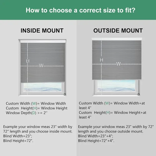 Miniatura 6 de Tonature Persianas Celulares de Tamaño Personalizado para Ventanas Cortinas Blackout sin Cordón Persianas Enrollables Protección UV Aislamiento