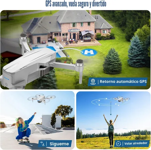 Miniatura 2 de Oddire - Drones con cámara para adultos 4K, GPS con retorno automático, vuelo de puntos de referencia, vuelo en órbita, seguimiento GPS, control por