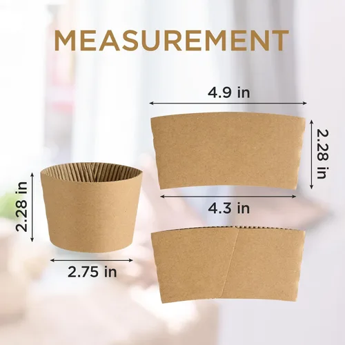 Miniatura 3 de Paquete de 200 fundas de café, fundas desechables para bebidas frías y calientes, funda fuerte para tazas de café de 10 a 24 onzas