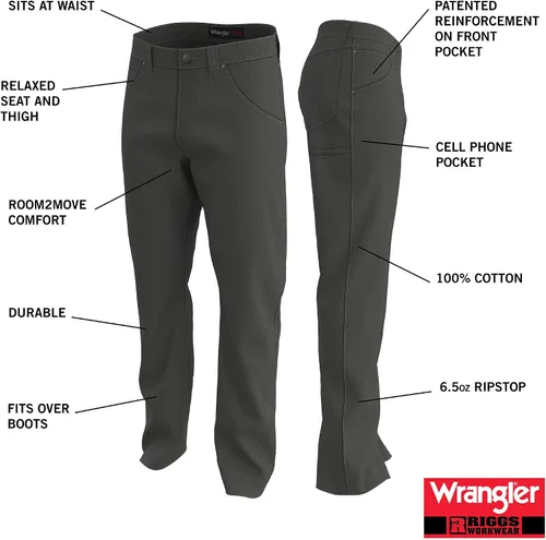 Miniatura 6 de Wrangler Riggs Workwear Technician Work Utility Pantalones para hombre