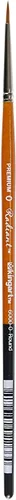 KINGART Premium Radiant 6000-0 Round Series - Cepillo para artista, pelo sintético Taklon, mango corto, para pintura acrílica, óleo y acuarela,