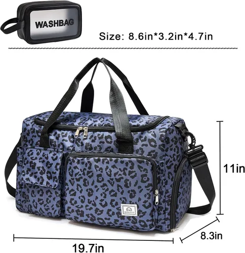 Miniatura 94 de Pequeña bolsa de gimnasio para mujer, bolsa de viaje con compartimento para zapatos
