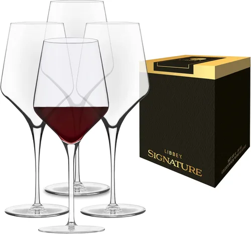 Miniatura 15 de Libbey Signature - Juego de 4 copas de vino tinto, sin costuras, de 24 onzas, para cabernet, merlot y más, copas de vino con tallo para todas