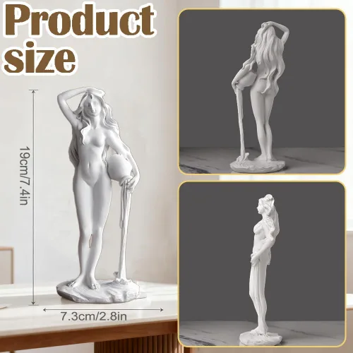 Miniatura 4 de Estatua de cerámica de la diosa Venus, estatuas de diosa femenina, figuras de mitología griega romana para sala de estar, dormitorio, estudio
