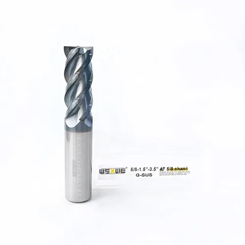 Miniatura 19 de Herramientas Serie G-SUS Carburo Cuadrado Fresa de Extremo, Recubrimiento MAH, Fresa de Extremo para Acero Inoxidable, Titanio, Inconel, Aleaciones