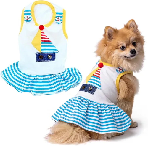 Miniatura 107 de Parisian Pet Chambray - Vestido para perro - Ligero sin mangas para perro, niña, talla XS Chambray en general