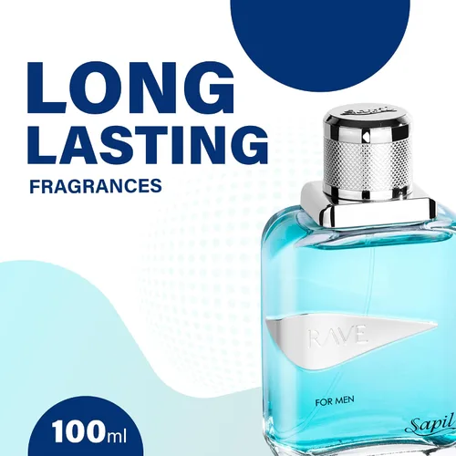 Miniatura 3 de Sapil Rave 100 ml Eau De Toilette para Hombres - Toilette de Dubai de Larga Duración, Aroma Fresco y Picante para Uso Diario, Toilette Árabe