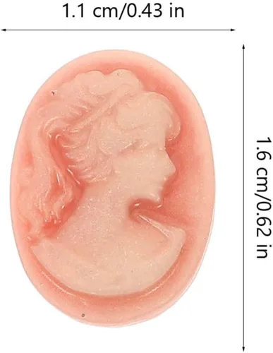 Miniatura 7 de COHEALI 48 piezas de cabujones de resina, adornos de cabeza de belleza en relieve, dijes de espalda plana para hacer joyas, manualidades, caja