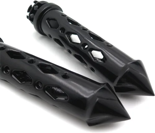 Miniatura 4 de TRHB121-22- Barras cromadas ahuecadas de 1" con agarre de espiga CNC compatibles con manillares Kawasak Sport Bikes