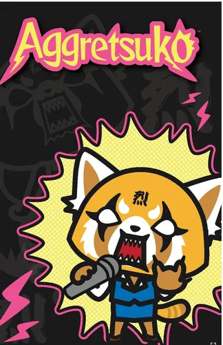 Miniatura 11 de Trends International Aggretsuko Rock Out - Póster de pared, 22.4 pulgadas de largo x 14.7 pulgadas, versión enmarcada en madera de granero