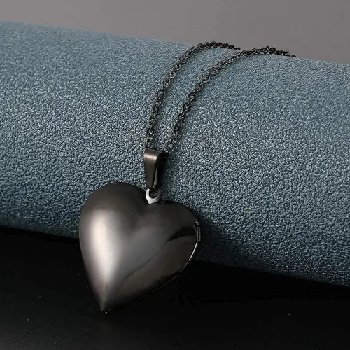 Miniatura 3 de Collar personalizado para foto con texto en forma de corazónse puede grabar cualquier nombre personalizado de silicona foto placa de perro de acero