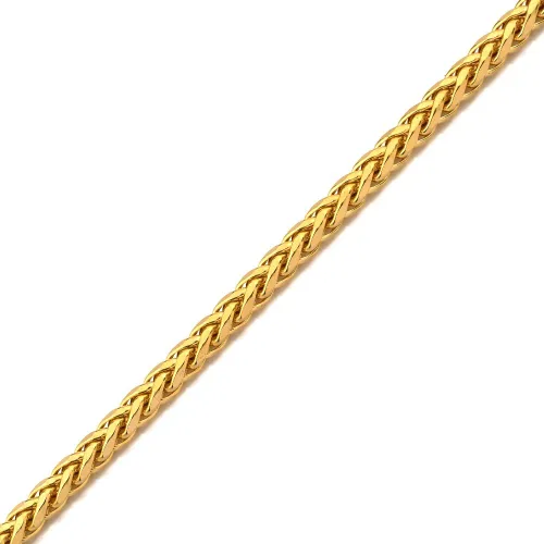 Miniatura 3 de Collar de cadena Franco de trigo redondo de 0.197 in de oro amarillo de 10 quilates (18 a 30 pulgadas)