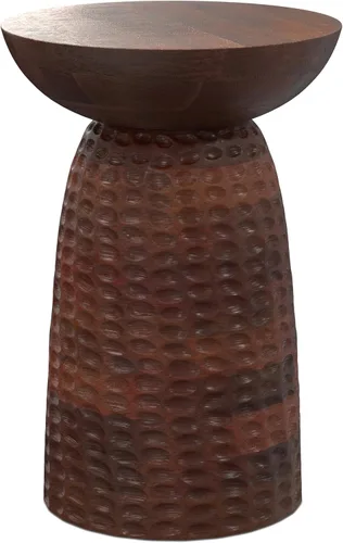 Miniatura 17 de SIMPLIHOME Boyd - Mesa auxiliar redonda de madera de mango maciza de 13 pulgadas de ancho x 18 pulgadas de alto, mesa de noche contemporánea hecha a