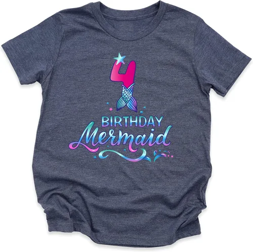 Miniatura 5 de Family Mermaid Birthday Theme T-shirt, Custom Matching Any Age B-day Party Outfits, Gift For Birthday Girl, Funny Birthday Girl Shirt, Sister