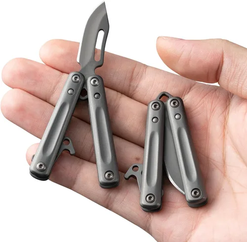 XXV Cuchillo de bolsillo, cuchillo plegable de acero inoxidable para exteriores, pequeños cuchillos de camping portátiles, regalos para hombre