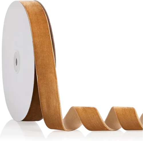 Miniatura 59 de Cinta de terciopelo blanco de 1/4 pulgadas x 20 yardas para decoración de corona de árbol de Navidad, manualidades, adornos hechos a mano, envoltura