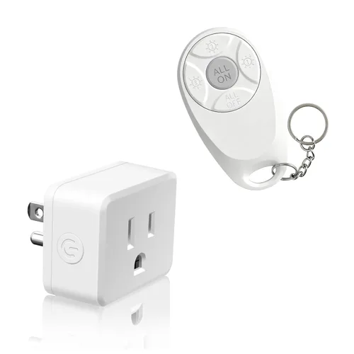 Miniatura 22 de Toma de control remoto, interruptor de luz y enchufe remoto greencycle con interruptor de luz inalámbrico, rango de 500 pies, no necesita cableado