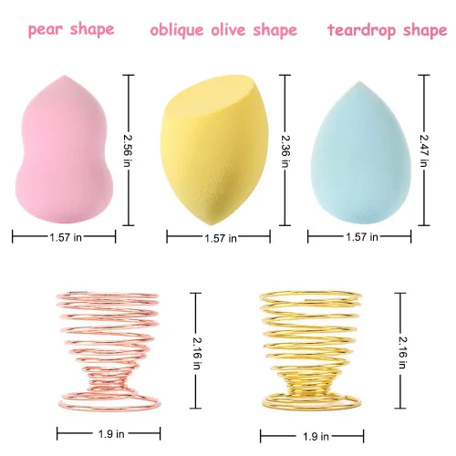 Miniatura 2 de Juego de 24 esponjas de maquillaje – 21 esponjas veganas sin látex con 3 soportes para licuadora de maquillaje, base cosmética de belleza, soplete