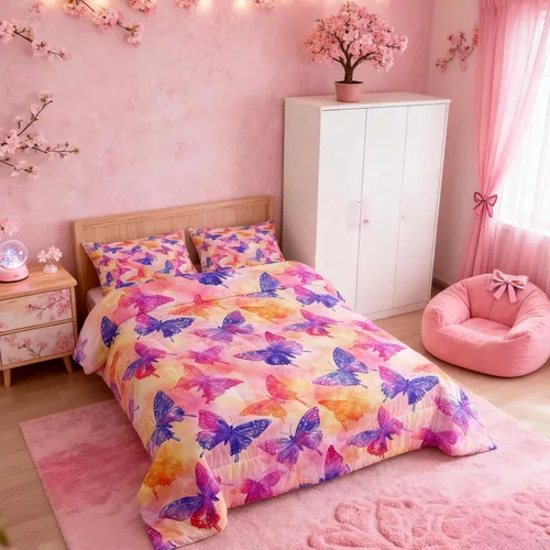 Miniatura 10 de Castle Fairy Daisy Florals Comforter Set Twin Size,Hippie Flowers Bedding Set,Kids Boys Adults Bedroom Decor,70s Retro Floral Super Soft Duvet
