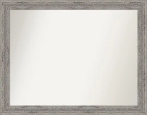 Miniatura 11 de Amanti Art Espejo de pared personalizado no biselado (24.5 x 24.5 pulgadas), marco gris marrón alta, varios tamaños personalizados, espejo de baño