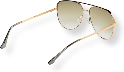 Miniatura 2 de EVEE Gafas de sol de aviador de metal a la moda con lentes de espejo reflectantes planos de gran tamaño (GEMINI)