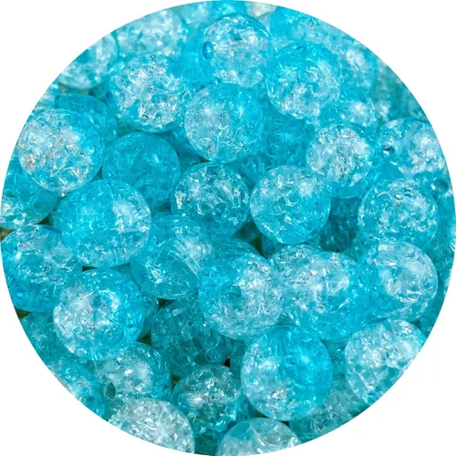 Miniatura 11 de 300 cuentas de acrílico agrietadas de 0.315 pulgadas (0.315 in) redondas de cristal, cuentas espaciadoras a granel para hacer joyas, collares, Negro