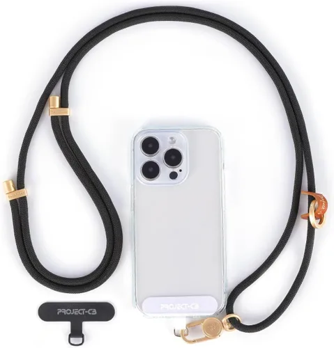 Miniatura 16 de Cordón para teléfono celular 1, Pestaña de sujeción para teléfono 2, Correa cruzada para teléfono, Cordones para alrededor del cuello, Correa Negro-b
