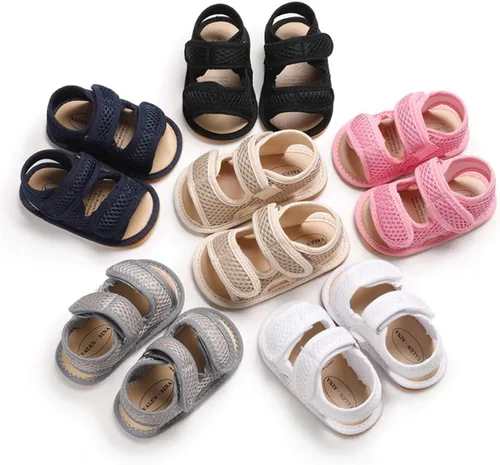 Miniatura 2 de RVROVIC Sandalias de primera calidad para bebés, niños y niñas, suela de goma antideslizante suave, zapatos de verano al aire libre para niños