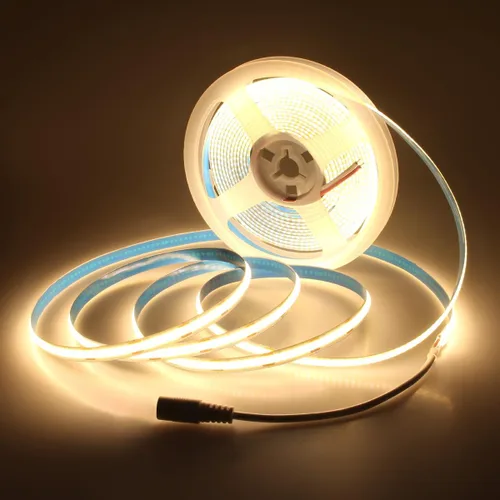Miniatura 24 de Aclorol COB - Tira de luces LED para TV de 5 V, alimentada por USB, luz blanca cálida, 6.56 pies, 320 LED/M COB, tira de luz flexible para TV