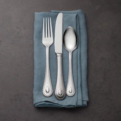 Miniatura 8 de Juego de Cubiertos Lenox para 12, Juego de Cubiertos French Perle de 65 Piezas con Utensilios para Servir, Servicio para 12, Elegantes Utensilios